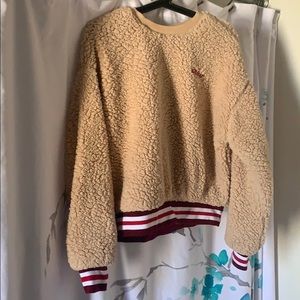 Fuzzy Tan Sweatshirt